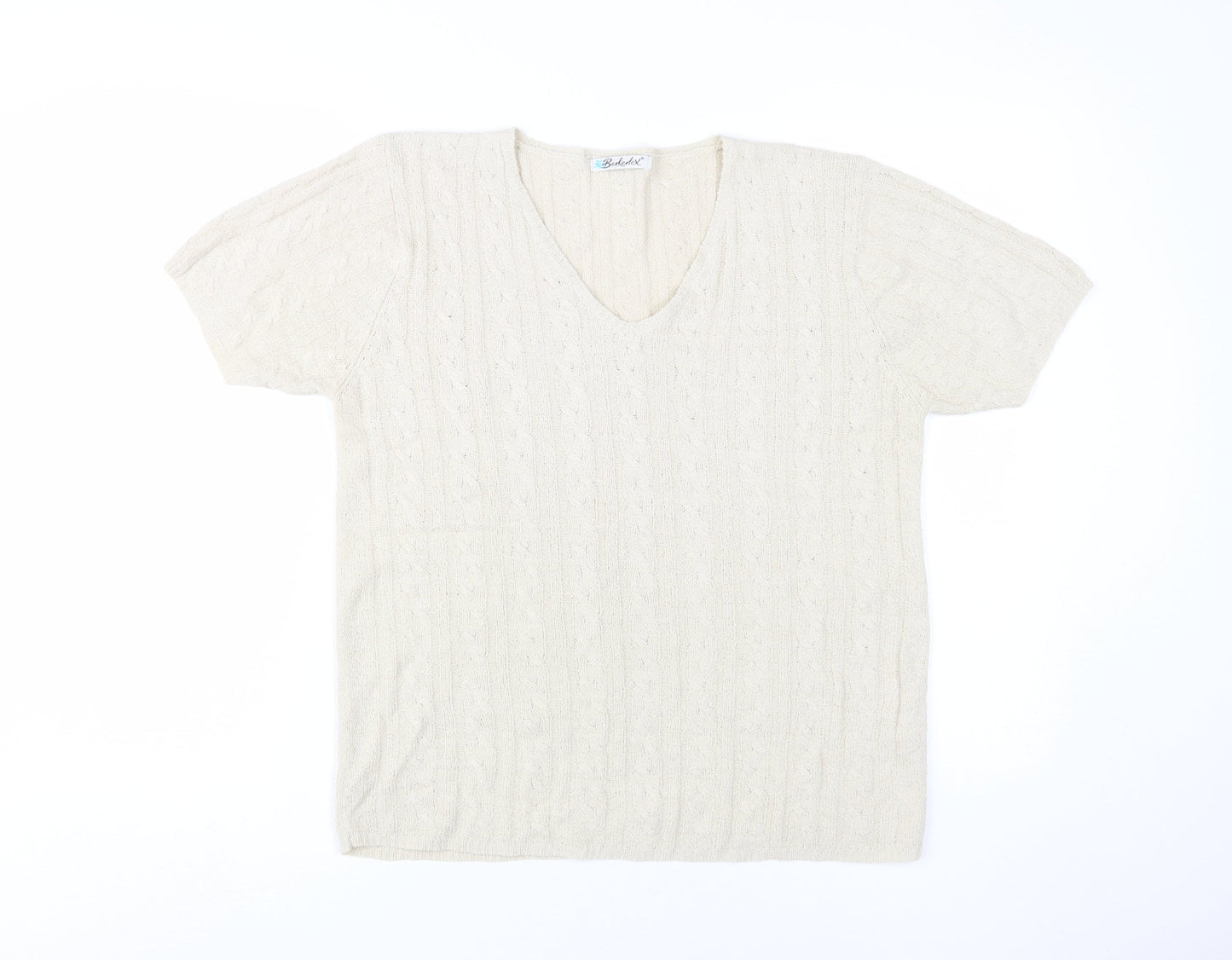 Womens UK Size M Berkertex Beige Basic T-Shirt