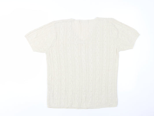 Womens UK Size M Berkertex Beige Basic T-Shirt