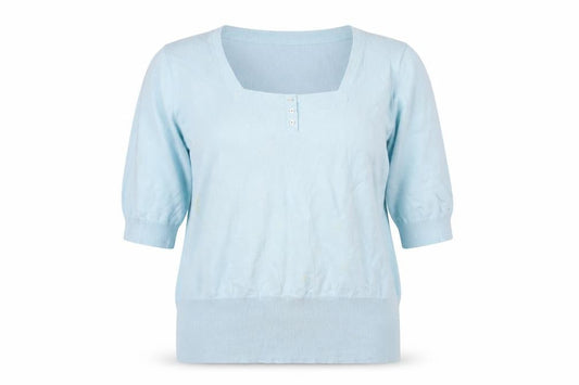 Womens UK Size 20 Debenhams Blue Jersey T-Shirt