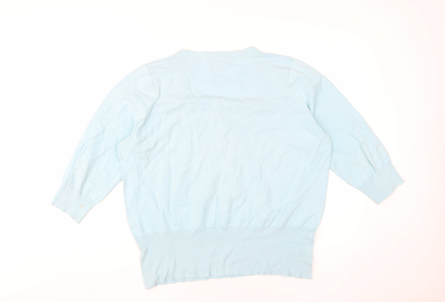 Womens UK Size 20 Debenhams Blue Jersey T-Shirt