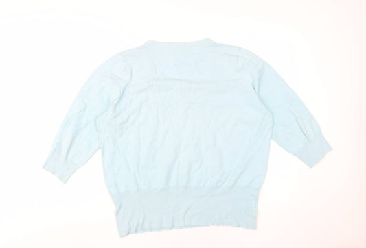 Womens UK Size 20 Debenhams Blue Jersey T-Shirt