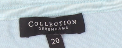 Womens UK Size 20 Debenhams Blue Jersey T-Shirt