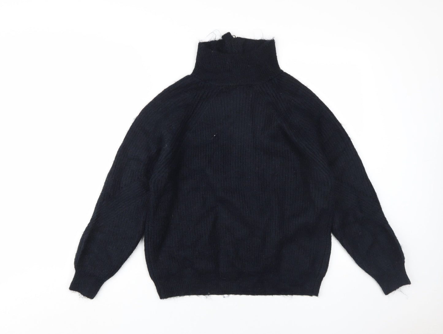 Womens UK Size M Marks and Spencer Black Full Zip Jumper