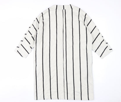 Zara Trafaluc Women's Black/White Striped Shift Dress XS