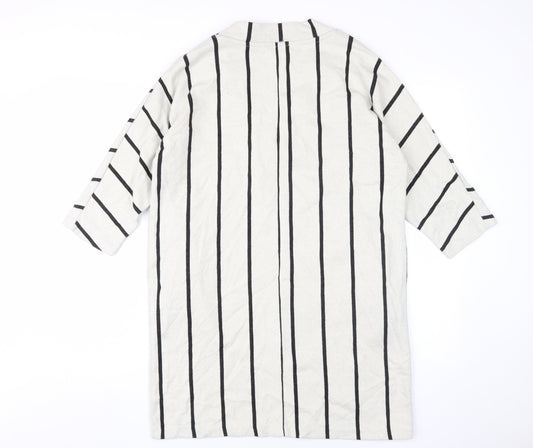 Zara Trafaluc Women's Black/White Striped Shift Dress XS