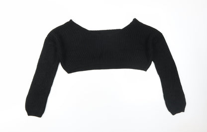 Boohoo Women's Black Knit Pullover Jumper M