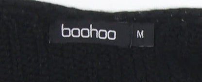 Boohoo Women's Black Knit Pullover Jumper M