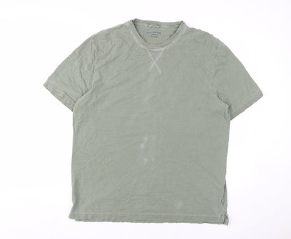 Marks and Spencer Men's Green L Crew Neck T-Shirt