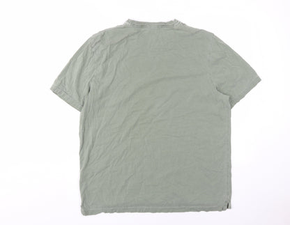 Marks and Spencer Men's Green L Crew Neck T-Shirt