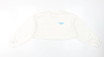 Womens UK Size 12 H&M White Pullover Sweatshirt