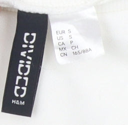 Womens UK Size 12 H&M White Pullover Sweatshirt
