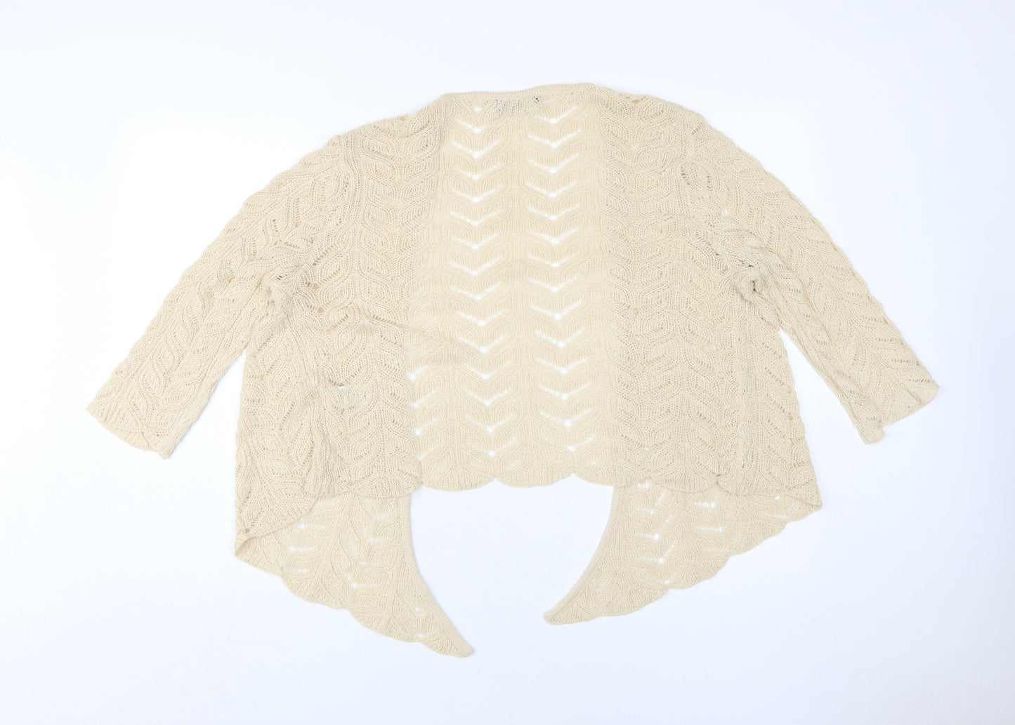 David Emanuel Women's Beige Knit Cardigan M