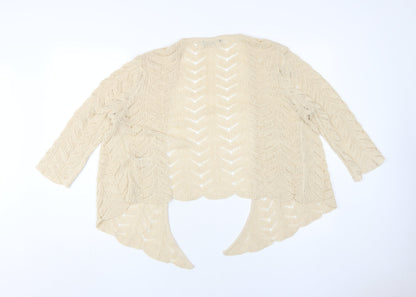 David Emanuel Women's Beige Knit Cardigan M