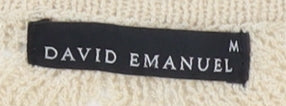 David Emanuel Women's Beige Knit Cardigan M
