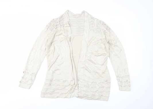 Womens UK Size 12 Marks and Spencer Beige Cardigan Jumper