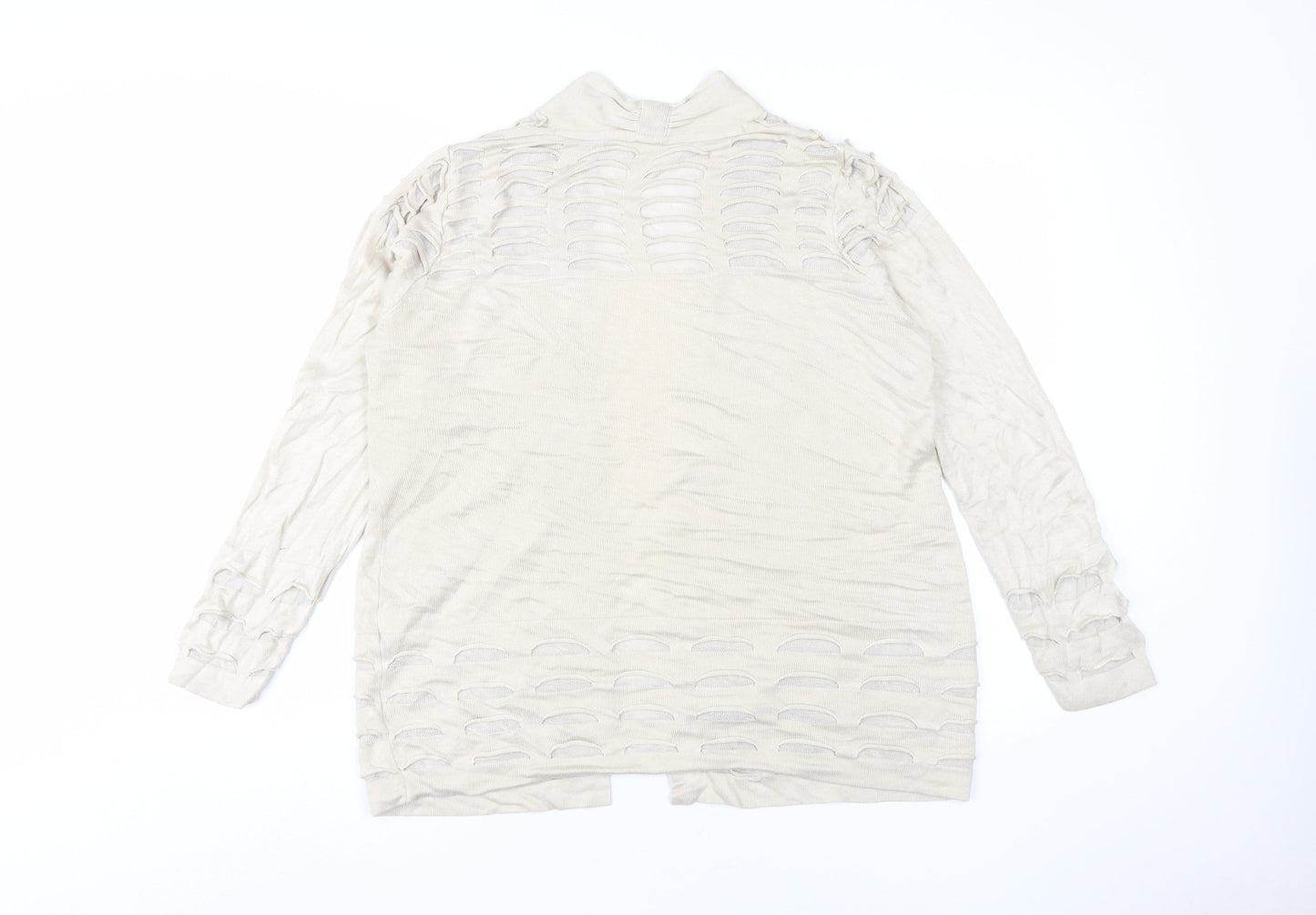 Womens UK Size 12 Marks and Spencer Beige Cardigan Jumper