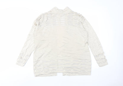 Womens UK Size 12 Marks and Spencer Beige Cardigan Jumper