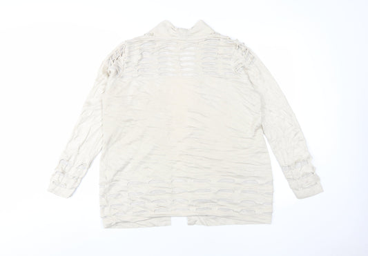 Womens UK Size 12 Marks and Spencer Beige Cardigan Jumper