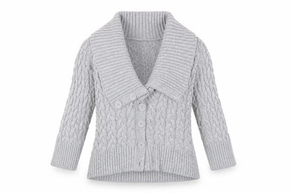 Womens UK Size 10 Warehouse Grey Cardigan Jumper