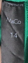 Womens UK Size 14 M&Co Green