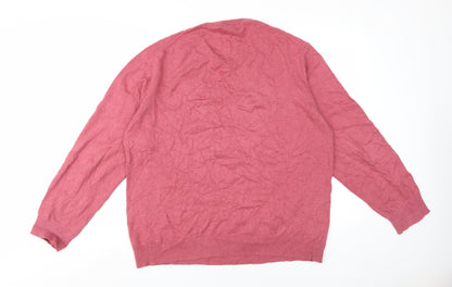 Peter Gribby Men's Red XL Cotton Pullover Jumper