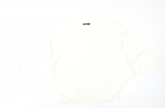 boohoo Women's White Knit Jumper M/L