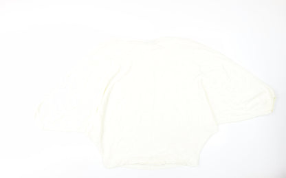 boohoo Women's White Knit Jumper M/L