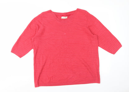 Womens UK Size 20 Marks and Spencer Red Pullover Jumper