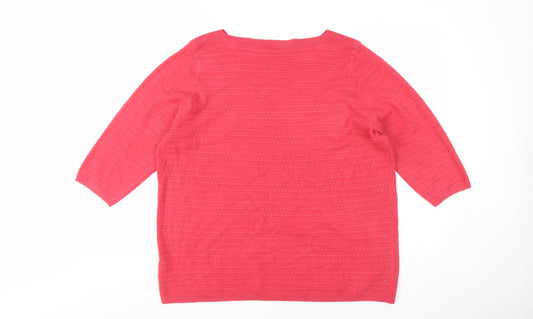 Womens UK Size 20 Marks and Spencer Red Pullover Jumper