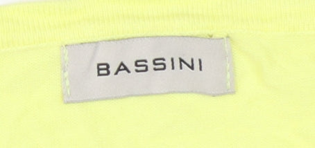 Bassini Women's Yellow Striped Pullover Jumper L