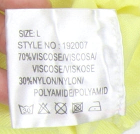 Bassini Women's Yellow Striped Pullover Jumper L