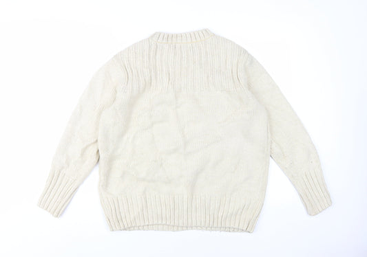 Womens UK Size M Marks and Spencer Ivory Pullover Jumper