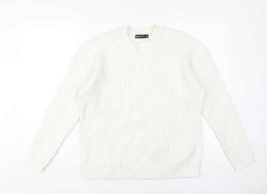 Womens UK Size L Marks and Spencer White Pullover Jumper