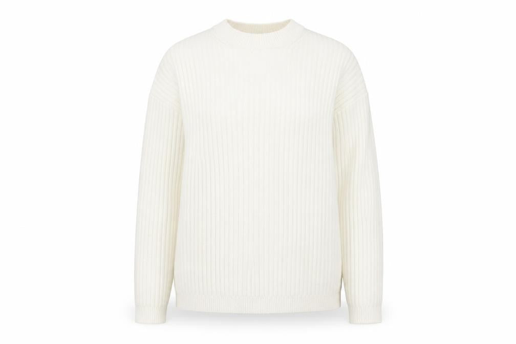 Womens UK Size L Marks and Spencer White Pullover Jumper