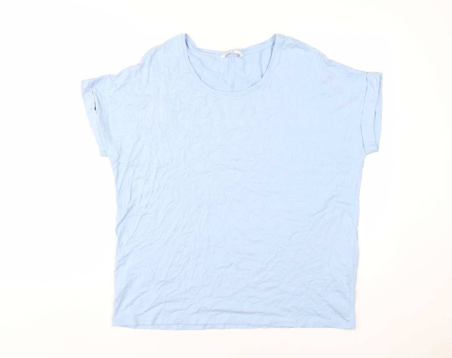 Womens UK Size L Only Blue Basic T-Shirt