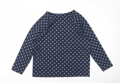 Womens UK Size 14 Marks and Spencer Blue Jersey T-Shirt