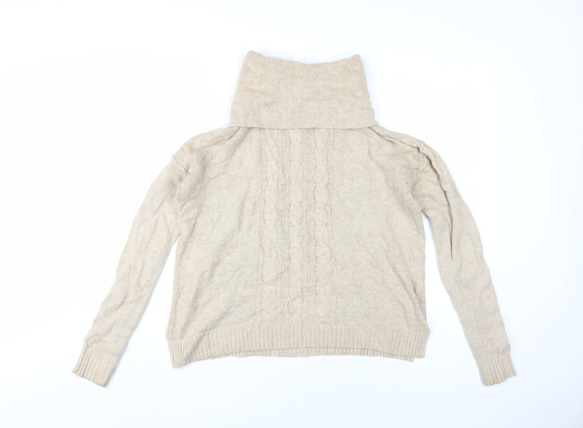Womens UK Size S H&M Beige Pullover Jumper