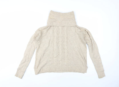 Womens UK Size S H&M Beige Pullover Jumper