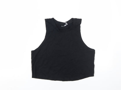 ASOS DESIGN Women's Black High Neck Tank Top UK 10