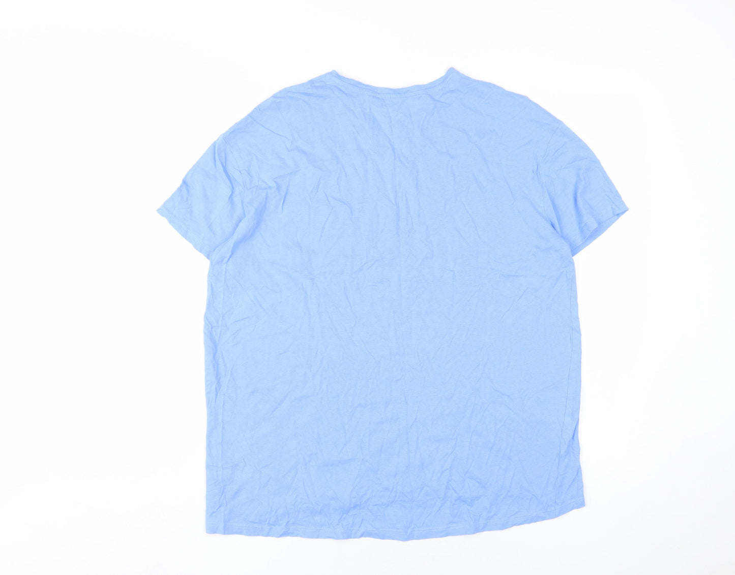 Unisex Adults UK Size S Dunnes Stores Blue Basic T-Shirt