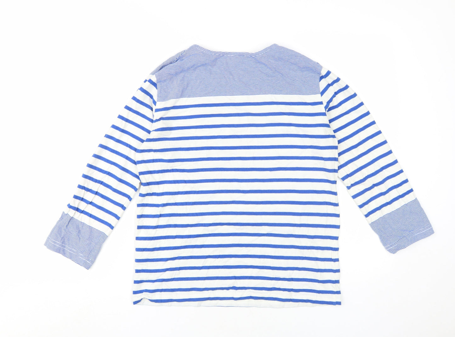 Womens UK Size 8 Warehouse Blue Basic T-Shirt