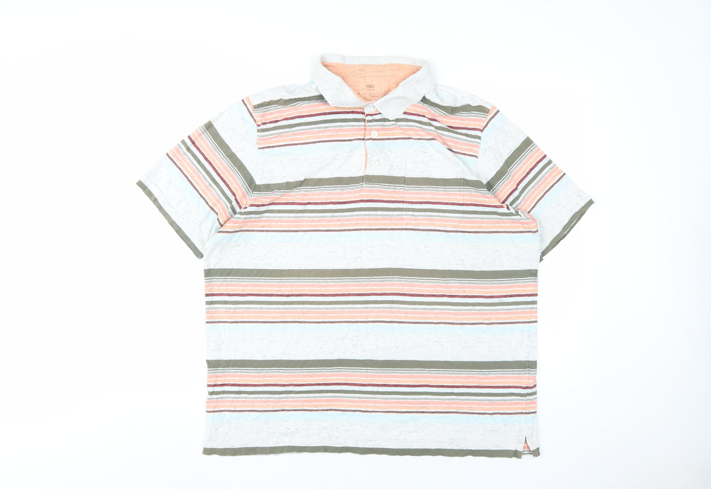 Marks and Spencer Men's XL Striped Polo Shirt