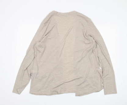 Lipsy Women's Beige Relaxed Mid-Length Coatigan Size 18