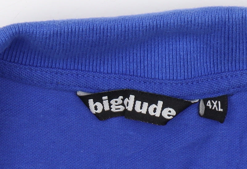 Bigdude Men's Blue 4XL Polo Shirt