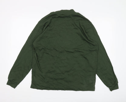 Woolrich Women's Green Long Sleeve Cotton T-Shirt M