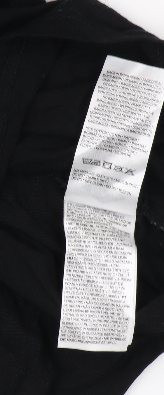 Lee Cooper Men's Black XL V-Neck T-Shirt