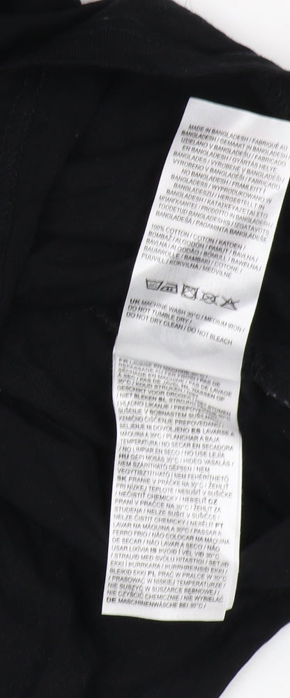 Lee Cooper Men's Black XL V-Neck T-Shirt