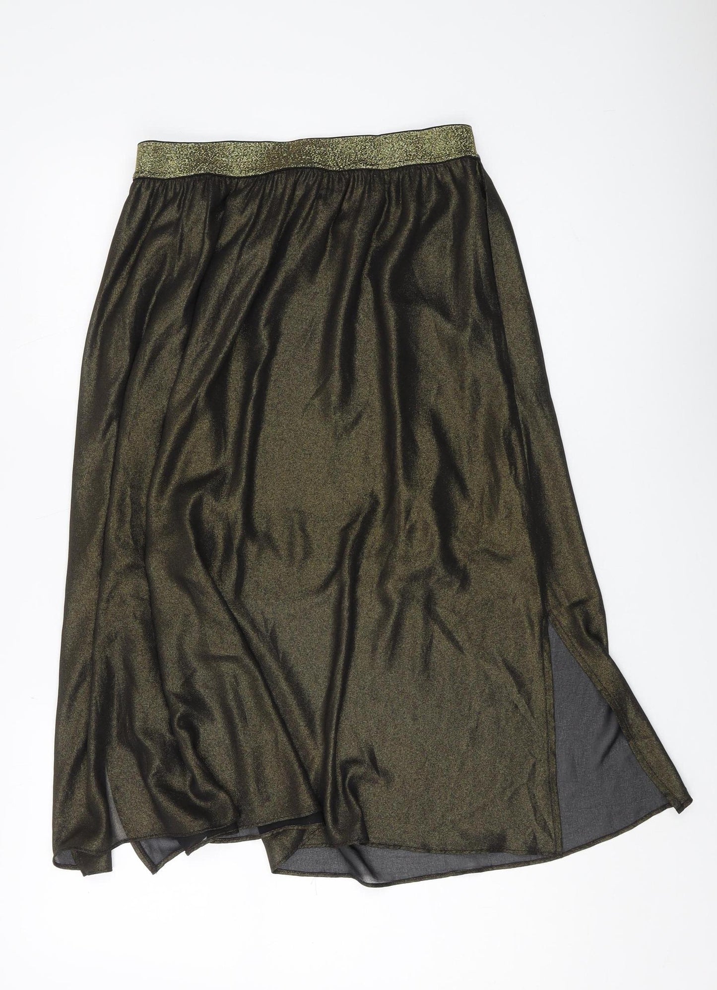 Hush Women's Black A-Line Midi Skirt, Size 10, Polyester