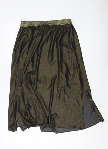 Hush Women's Black A-Line Midi Skirt, Size 10, Polyester