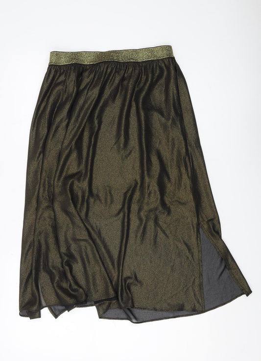 Hush Women's Black A-Line Midi Skirt, Size 10, Polyester